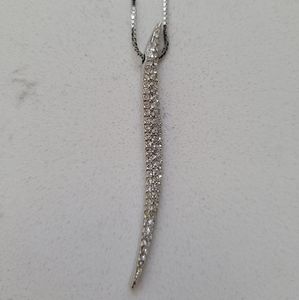 Swarovski curved pendant necklace